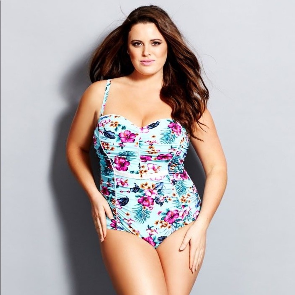 City Chic Floral Swimsuit